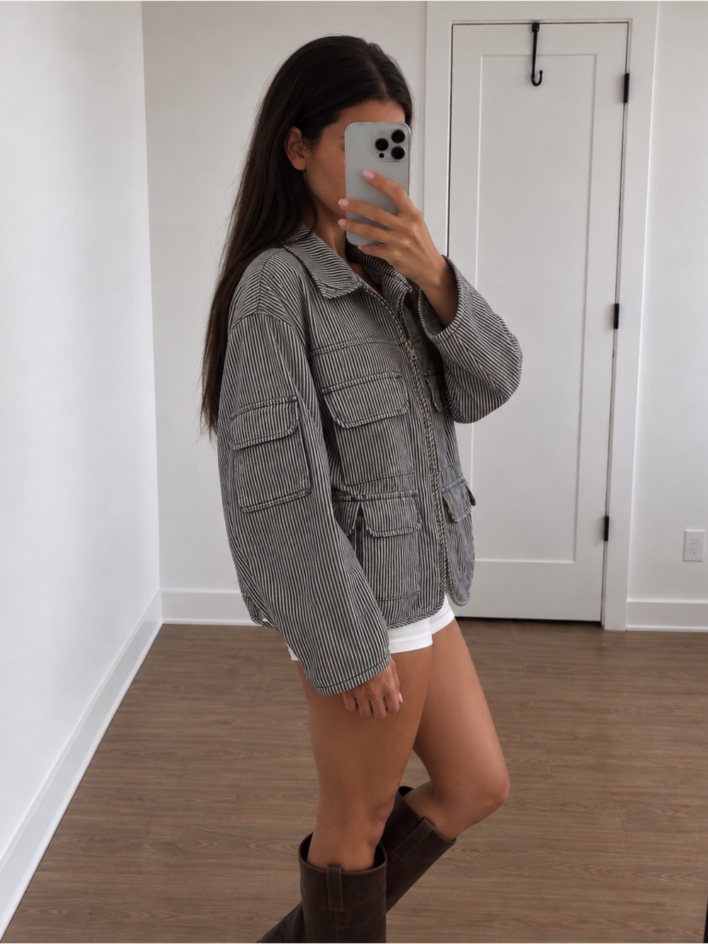 Lioness Renacida Denim Stripe Utility Jacket - Picture 3 of 5